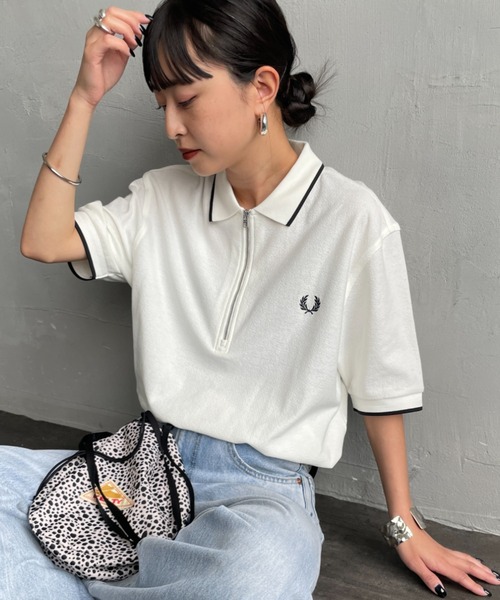 セール】[FRED PERRY/フレッドペリー] ワンポイント刺繍ロゴ ハーフ
