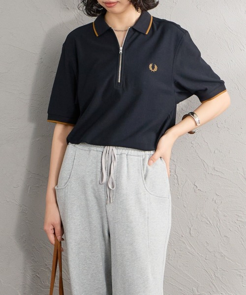 セール】[FRED PERRY/フレッドペリー] ワンポイント刺繍ロゴ ハーフ