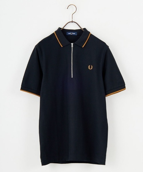 FRED PERRY（フレッドペリー）の「[FRED PERRY/フレッドペリー] ワンポイント刺繍ロゴ ハーフジップポロシャツ（ポロシャツ・レディース・ブラック/ホワイト・L/M）」の12枚目の写真