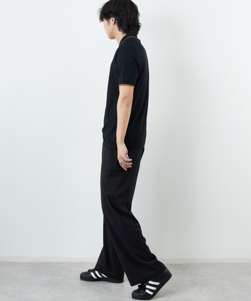 FRED PERRY（フレッドペリー）の「[FRED PERRY/フレッドペリー] ワンポイント刺繍ロゴ ハーフジップポロシャツ（ポロシャツ・レディース・ブラック/ホワイト・L/M）」の10枚目の写真