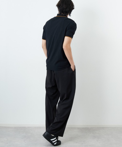 FRED PERRY（フレッドペリー）の「[FRED PERRY/フレッドペリー] ワンポイント刺繍ロゴ ハーフジップポロシャツ（ポロシャツ・レディース・ブラック/ホワイト・L/M）」の11枚目の写真