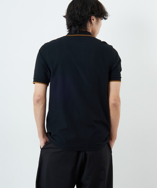 FRED PERRY（フレッドペリー）の「[FRED PERRY/フレッドペリー] ワンポイント刺繍ロゴ ハーフジップポロシャツ（ポロシャツ・レディース・ブラック/ホワイト・L/M）」の8枚目の写真