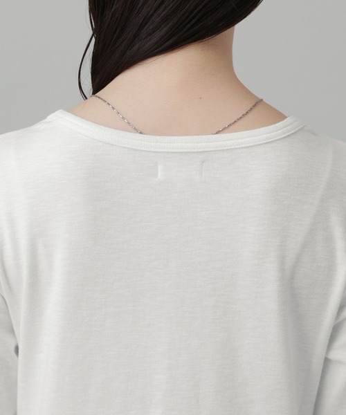 LAKOLE（ラコレ）の「レイヤードヘンリーネック半袖Ｔ / 863036（Tシャツ/カットソー・レディース・ブラック/オフホワイト/グレー・FREE）」の13枚目の写真