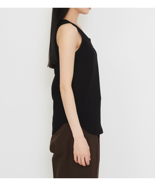 Dickies（ディッキーズ）の「Dickies/ディッキーズ　ヘンリーネックタンクトップ（タンクトップ・レディース・ブラック/ヘザーグレー・LARGE/MEDIUM）」の8枚目の写真