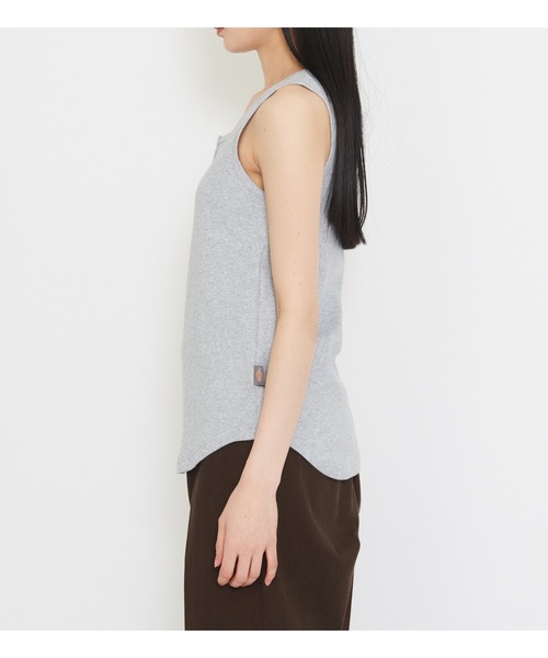 Dickies（ディッキーズ）の「Dickies/ディッキーズ　ヘンリーネックタンクトップ（タンクトップ・レディース・ブラック/ヘザーグレー・LARGE/MEDIUM）」の14枚目の写真