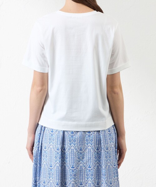 amaca(アマカ)の「【大橋美由紀さんコラボ】 プロヴァンスプリントT(Tシャツ/カットソー・レディース・ブルー系その他4/ネイビー/オフホワイト・38)」の10枚目の写真