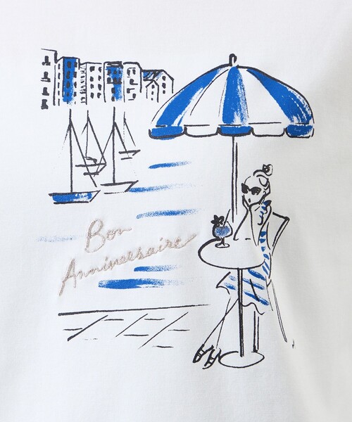 amaca(アマカ)の「【大橋美由紀さんコラボ】 プロヴァンスプリントT(Tシャツ/カットソー・レディース・ブルー系その他4/ネイビー/オフホワイト・38)」の13枚目の写真