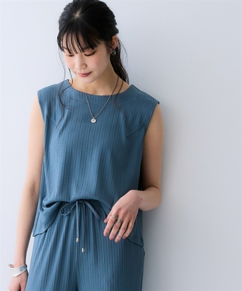 nissen(ニッセン)の「ラクリブクロップド丈タンクトップ(吸汗速乾)(セットアップ可能)<大きいサイズ有>(タンクトップ・レディース・ブラック/モカ/ピンク/ブルー/グリーン・3L/L/S/LL/M)」の15枚目の写真