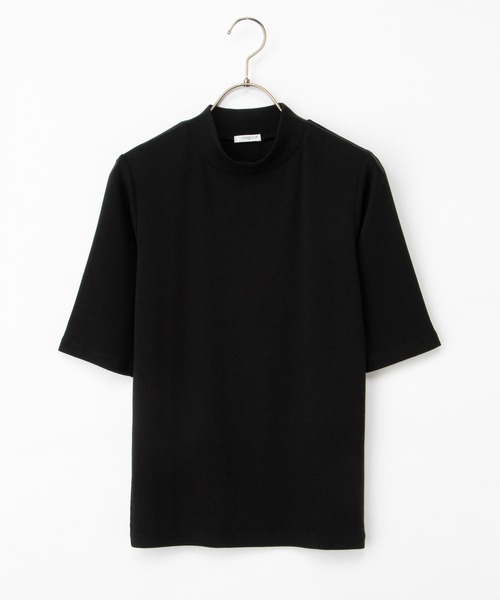 Honeys（ハニーズ）の「【ハニさら・接触冷感・ＵＶカット】５分袖ハイネックＴ（Tシャツ/カットソー・レディース・レッド系1/レッド系その他/ブラック/スミクロ/ブラウン系その他・S/LL/L/M）」の21枚目の写真