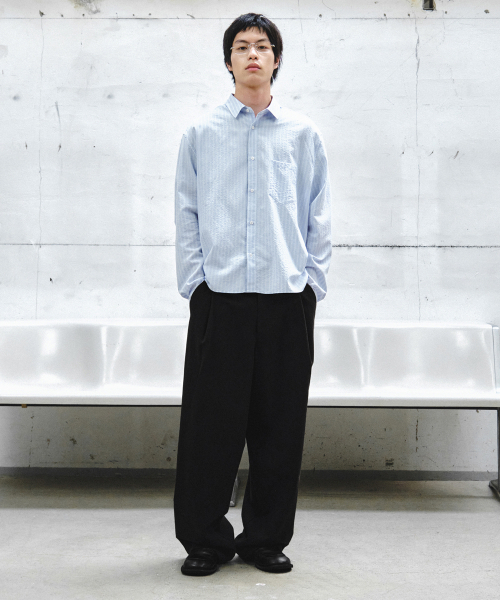 INTEMPOMOOD(インテンポムード)の「ロングプリーツチノパンツ : 3カラー(その他パンツ・メンズ・ベージュ/ブラック/カーキ・MEDIUM/LARGE/X-LARGE)」の18枚目の写真