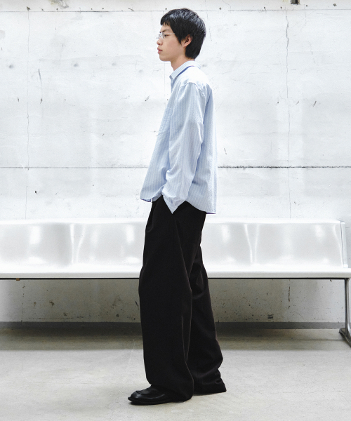 INTEMPOMOOD(インテンポムード)の「ロングプリーツチノパンツ : 3カラー(その他パンツ・メンズ・ベージュ/ブラック/カーキ・MEDIUM/LARGE/X-LARGE)」の19枚目の写真