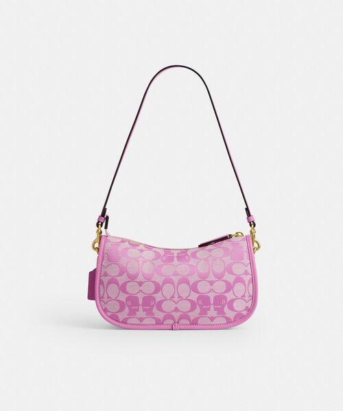 COACH(コーチ)の「【COACH | BRAIN DEAD】ツイン ターンロック ウェイバリー バッグ・シグネチャー ジャカード(ショルダーバッグ・レディース・ピンク系その他・ONE)」の6枚目の写真
