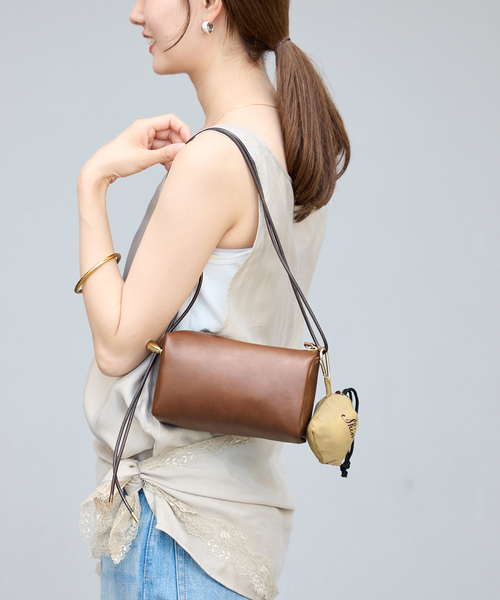FRAMeWORK(フレームワーク)の「SKIN MINI BAG PACKABLE TOTE(ショルダーバッグ・レディース・ブラック/ブラウン・FREE)」の2枚目の写真