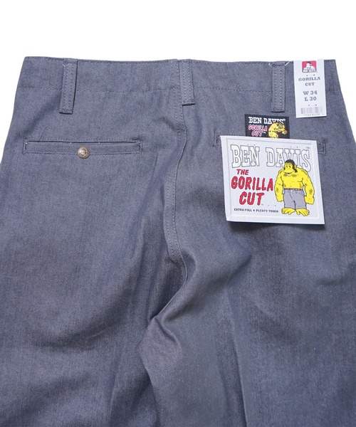BEN DAVIS(ベンデイビス)の「《BEN DAVIS USA》USA GORILLA CUT CHARCOAL DENIM/ゴリラカット(チノパンツ・メンズ・チャコールグレー・W30xL32/W32xL32/W36xL32)」の2枚目の写真