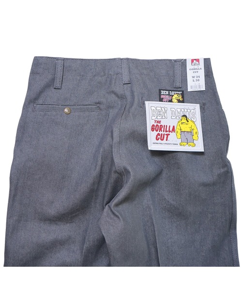 BEN DAVIS（ベンデイビス）の「《BEN DAVIS USA》USA GORILLA CUT CHARCOAL DENIM/ゴリラカット USA企画 正規輸入 定番（チノパンツ・メンズ・チャコールグレー・W30xL32/W32xL32/W36xL32/W34xL32/W34xL30/W32xL30）」の7枚目の写真