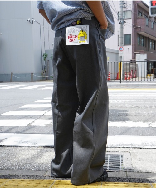 BEN DAVIS USA》USA GORILLA CUT CHARCOAL DENIM/ゴリラカット