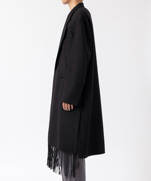 UJOH(ウジョー)の「Side Slit Fringe Long JKT(ブルゾン・メンズ・ブラック/タン・5/4)」の3枚目の写真