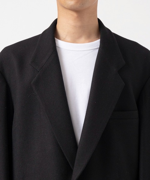 UJOH(ウジョー)の「Side Slit Fringe Long JKT(ブルゾン・メンズ・ブラック/タン・5/4)」の5枚目の写真