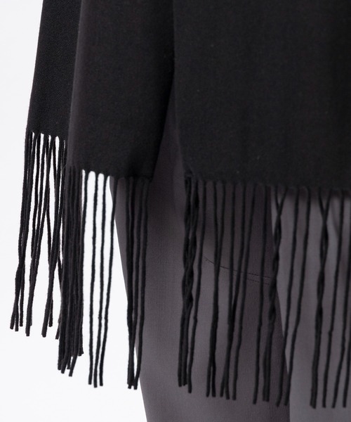 UJOH(ウジョー)の「Side Slit Fringe Long JKT(ブルゾン・メンズ・ブラック/タン・5/4)」の11枚目の写真