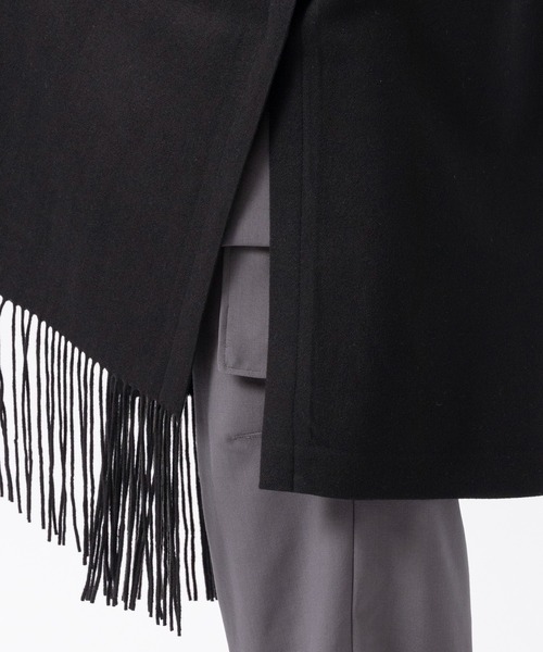UJOH(ウジョー)の「Side Slit Fringe Long JKT(ブルゾン・メンズ・ブラック/タン・5/4)」の12枚目の写真