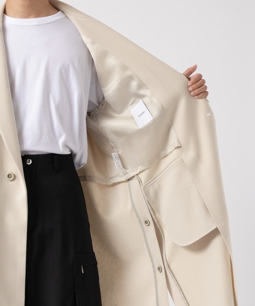 UJOH(ウジョー)の「Side Slit Fringe Long JKT(ブルゾン・メンズ・ブラック/タン・5/4)」の22枚目の写真