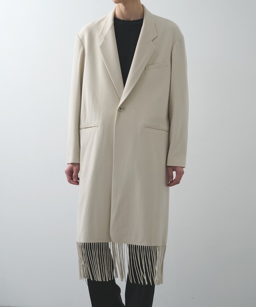 UJOH(ウジョー)の「Side Slit Fringe Long JKT(ブルゾン・メンズ・ブラック/タン・5/4)」の13枚目の写真