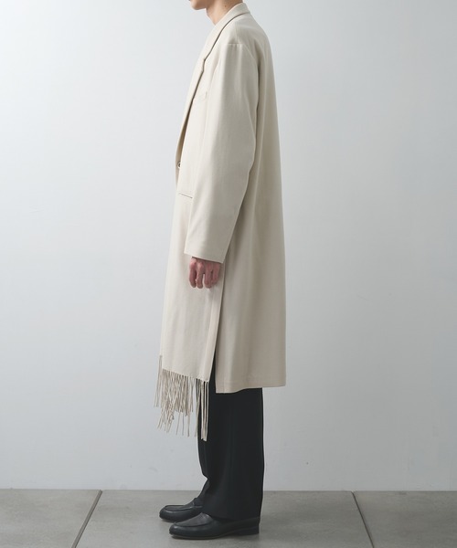 UJOH(ウジョー)の「Side Slit Fringe Long JKT(ブルゾン・メンズ・ブラック/タン・5/4)」の15枚目の写真
