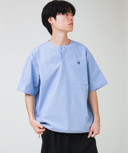 GLOSTER(グロスター)の「【BOY ASTLAD刺繍】スリーピングシャツ プルオーバーシャツ(シャツ/ブラウス・メンズ・ブラック系その他/ホワイト系その他/ブルー系その他/グリーン系その他・L/M)」の12枚目の写真