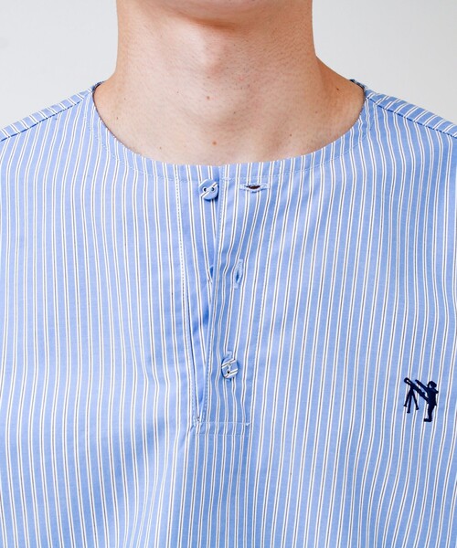 GLOSTER(グロスター)の「【BOY ASTLAD刺繍】スリーピングシャツ プルオーバーシャツ(シャツ/ブラウス・メンズ・ブラック系その他/ホワイト系その他/ブルー系その他/グリーン系その他・L/M)」の5枚目の写真