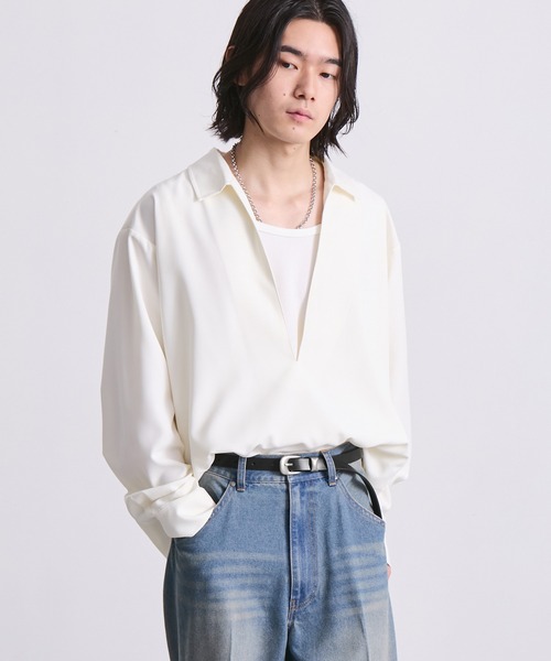 EMMA CLOTHES（エマクローズ）の「メタル3ピースバックル床革ベルト（ベルト・メンズ・ブラック/ブラウン・FREE）」の6枚目の写真