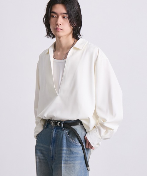 EMMA CLOTHES（エマクローズ）の「メタル3ピースバックル床革ベルト（ベルト・メンズ・ブラック/ブラウン・FREE）」の7枚目の写真