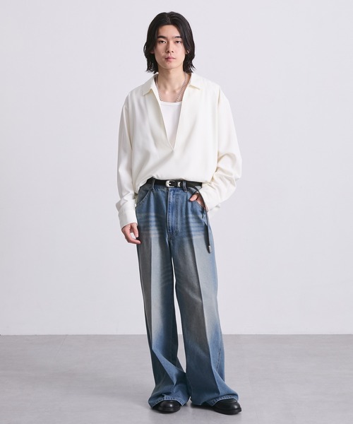 EMMA CLOTHES（エマクローズ）の「メタル3ピースバックル床革ベルト（ベルト・メンズ・ブラック/ブラウン・FREE）」の9枚目の写真