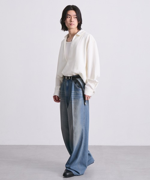 EMMA CLOTHES（エマクローズ）の「メタル3ピースバックル床革ベルト（ベルト・メンズ・ブラック/ブラウン・FREE）」の11枚目の写真