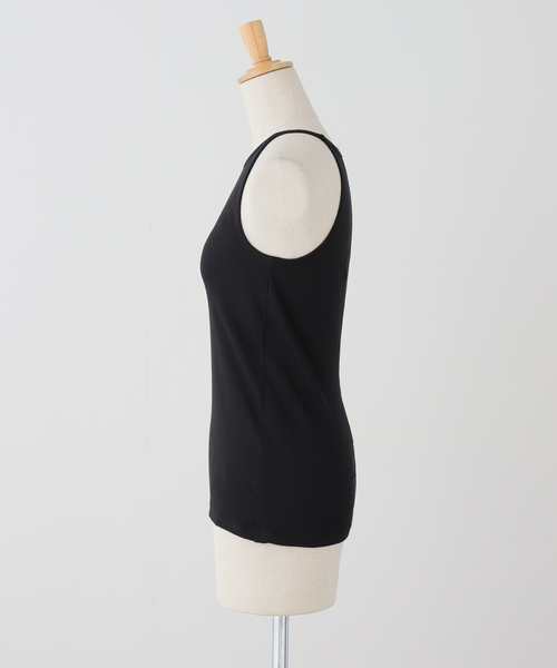 THE NEWHOUSE(ザニューハウス)の「THE NEWHOUSE/ザ ニューハウス COOPER HALTER NECK タンクトップ(タンクトップ・レディース・ブラック/ホワイト・SMALL)」の3枚目の写真