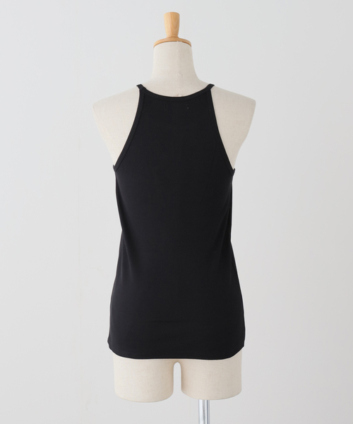 THE NEWHOUSE(ザニューハウス)の「THE NEWHOUSE/ザ ニューハウス COOPER HALTER NECK タンクトップ(タンクトップ・レディース・ブラック/ホワイト・SMALL)」の4枚目の写真