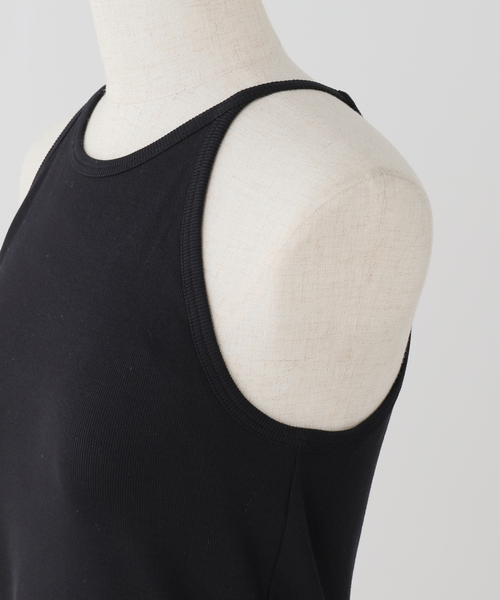 THE NEWHOUSE(ザニューハウス)の「THE NEWHOUSE/ザ ニューハウス COOPER HALTER NECK タンクトップ(タンクトップ・レディース・ブラック/ホワイト・SMALL)」の5枚目の写真