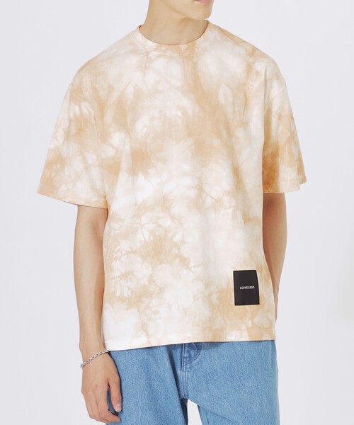 LOVELESS(ラブレス)の「ムラ染めオーバーTシャツ(Tシャツ/カットソー・メンズ・ブルー系その他7/ベージュ系その他2・M/L)」の4枚目の写真