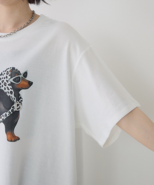 Paradise Picnic(パラダイスピクニック)の「ドッグ柄Tシャツ(Tシャツ/カットソー・レディース・ブラック/ホワイト・FREE)」の15枚目の写真