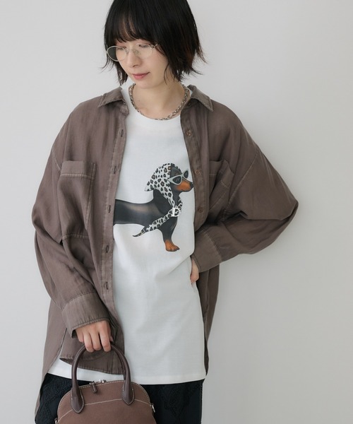 Paradise Picnic(パラダイスピクニック)の「ドッグ柄Tシャツ(Tシャツ/カットソー・レディース・ブラック/ホワイト・FREE)」の20枚目の写真