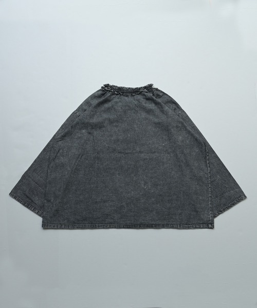 MARKEY'S(マーキーズ)の「フリルカラーデニムブラウス/おとな(シャツ/ブラウス・レディース・ブラック/ブルー・160cm)」の16枚目の写真