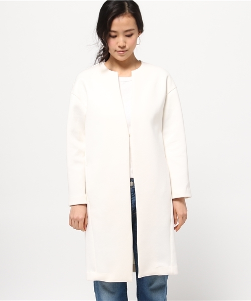 LOUNGEDRESS(ラウンジドレス)の「ボンディングコート(その他アウター・レディース・ホワイト/ネイビー・フリ-)」の3枚目の写真