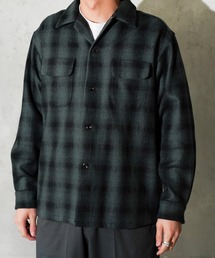 TOWNCRAFT / タウンクラフト 50S WOOL OMBRE W-FLAP LOOP COLLAR SHIRT ウール オンブレチェック ループカラーシャツ
