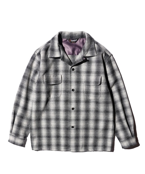 TOWNCRAFT（タウンクラフト）の「TOWNCRAFT / タウンクラフト 50S WOOL OMBRE W-FLAP LOOP COLLAR SHIRT ウール オンブレチェック ループカラーシャツ（シャツ/ブラウス・メンズ・ホワイト/グレー/ブラウン・MEDIUM/LARGE）」の10枚目の写真