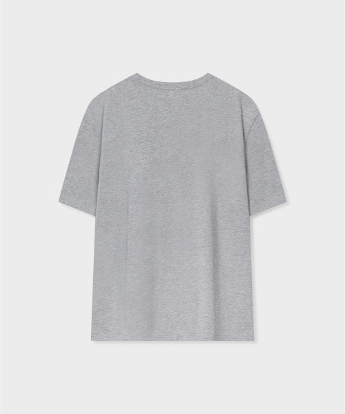 GRUNDEN(グルンデン)の「SMALL LOGO T-SHIRT (MELANGE GREY)_G26BUJTS05(Tシャツ/カットソー・レディース・その他・1/2/3/4)」の4枚目の写真
