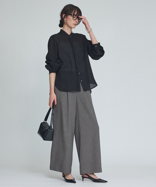 qualite(カリテ)の「【セットアップ対応】ウールライクワイドパンツ(その他パンツ・レディース・ブラック/グレー・38/36/34)」の17枚目の写真