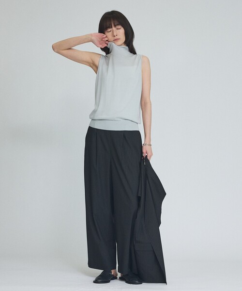 qualite(カリテ)の「【セットアップ対応】ウールライクワイドパンツ(その他パンツ・レディース・ブラック/グレー・38/36/34)」の12枚目の写真