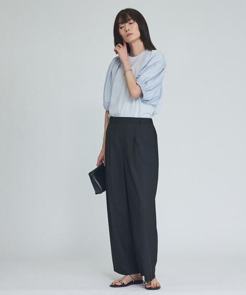 qualite(カリテ)の「【セットアップ対応】ウールライクワイドパンツ(その他パンツ・レディース・ブラック/グレー・38/36/34)」の9枚目の写真