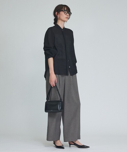 qualite(カリテ)の「【セットアップ対応】ウールライクワイドパンツ(その他パンツ・レディース・ブラック/グレー・38/36/34)」の10枚目の写真