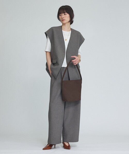 qualite(カリテ)の「【セットアップ対応】ウールライクワイドパンツ(その他パンツ・レディース・ブラック/グレー・38/36/34)」の3枚目の写真