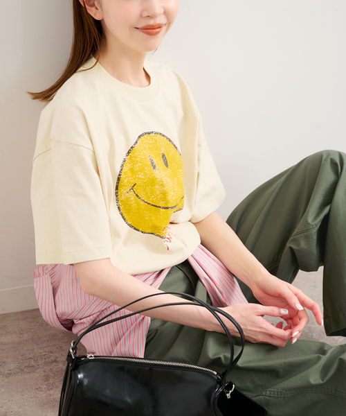 U by SPICK&SPAN(ユーバイスピックアンドスパン)の「PAYDAY/ペイデイ SMILE TEE(Tシャツ/カットソー・レディース・ホワイト/ブラック系その他・FREE)」の21枚目の写真